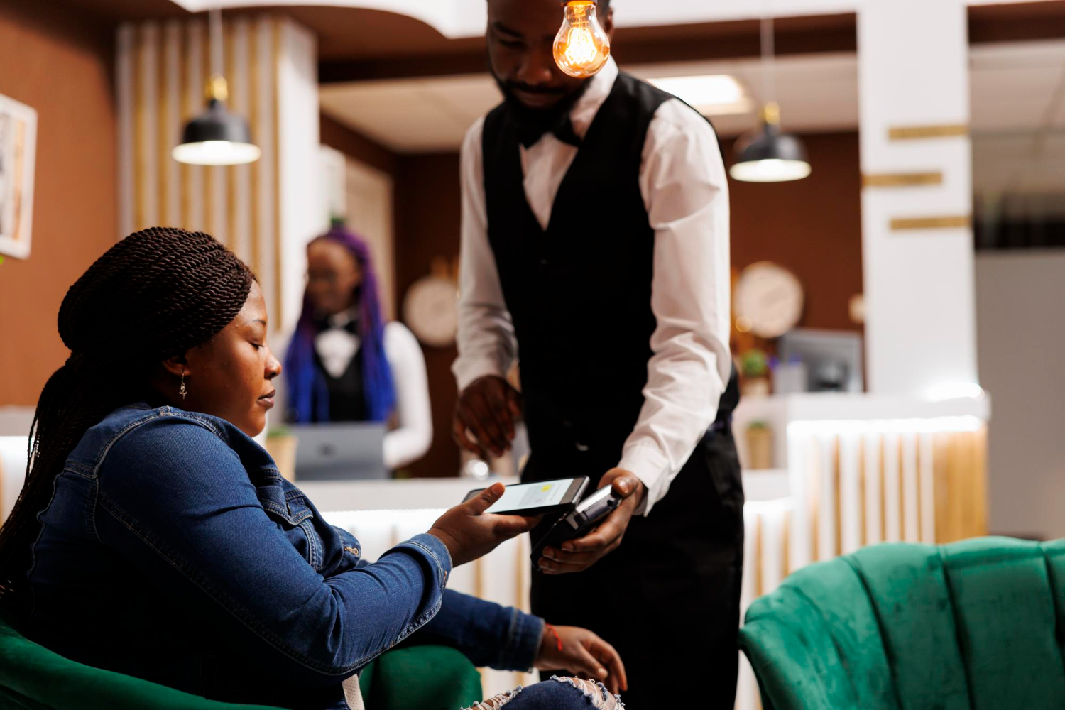 Supplier delivering goods to a hospitality business